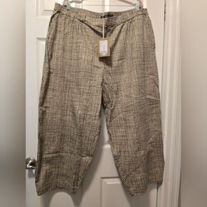 Gudrun Sjoden Checkered Pants - Black and Cream sz XXL